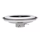 MasterLED Rodos 72 W-os 600 mm fekete-fehér LED távirányítós mennyezeti lámpa beépített ventillátorral