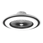 MasterLED Rodos 72 W-os 600 mm fekete-fehér LED távirányítós mennyezeti lámpa beépített ventillátorral