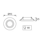 Strühm Luba kör alakú spot keret fehér színű