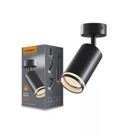   Videx MARTIN fekete mennyezeti lámpa keret GU10-es foglalattal