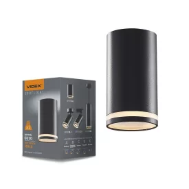   Videx Carmelo fekete mennyezeti lámpa keret GU10-es foglalattal