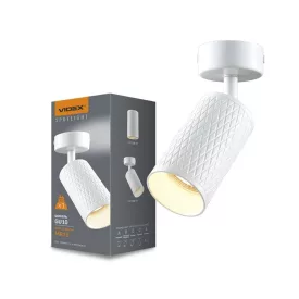   Videx Grant fehér anyagában mintás mennyezeti lámpa keret GU10-es foglalatta