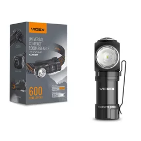   Videx LED Fejlámpa hidegfehér újratölthető akkumulátorral A055H