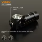 Videx LED Fejlámpa hidegfehér újratölthető akkumulátorral A055H