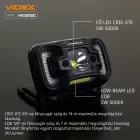 Videx LED Fejlámpa natúrfehér újratölthető akkumulátorral H025C