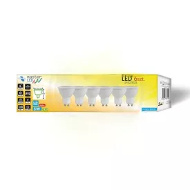   MasterLED GU10-es foglalatú 5W-os SMD ledes izzó natúr fehér 6 db-os kiszerelés