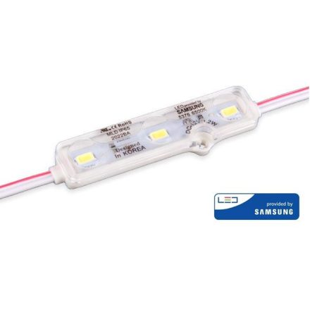 MasterLED 3 LED/db 12 V-os vízálló hideg fehér víztiszta LED modul