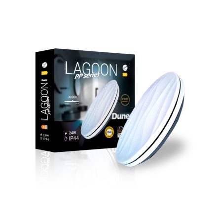 Lagoon PP series Dune 24 W-os ø390 mm kerek natúr fehér mennyezeti lámpa IP44-es védettségű