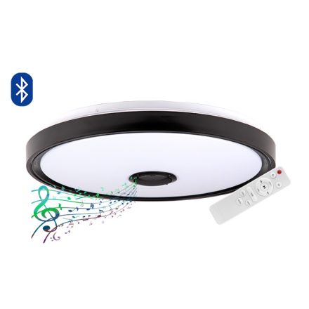 MasterLED Cosmo 48 W-os 400 mm fekete RGBW LED távirányítós mennyezeti lámpa