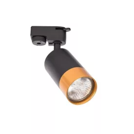   MasterLED Klemens fekete/arany színű sínre szerelhető lámpa GU10-es foglalattal