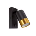 Strühm Puzon WILL GU10 foglalatú fekete-arany fali lámpa