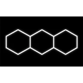 MasterLED Hexagon 3S LED lámpa 128W, 252x97cm szett 6500K