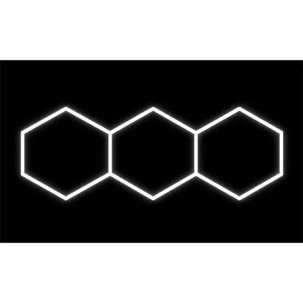 MasterLED Hexagon 3S LED lámpa 128W, 252x97cm szett 6500K