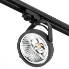 MasterLED Leon fekete sínre szerehető lámpa keret AR111-es foglalattal