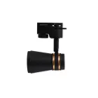 MasterLED Silvio fekete-arany 1 fázisú sínre szerehető lámpa keret GU10-es foglalattal