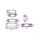 MasterLED LUXO Mágneses lámparendszer aljzat fehér színben 48V Linea 6 W-os lámpához
