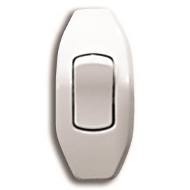 Zsinórközi kapcsoló fehér 6A 220-240V