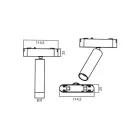 MasterLED LUXO Spot 7-W-os fekete mágneses sínes lámpa 4000K 48V