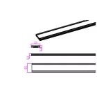 MasterLED LUXO mágneses sín 2 méter hosszú fekete 48V