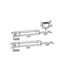 MasterLED LUXO mágneses sínlámpa rendszerhez 48V 200W integra tápegység fekete