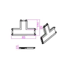 MasterLED LUXO 48V mágneses sínlámpa rendszerhez felületre szerelhető T típusú fehér
