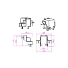 MasterLED LUXO 48V mágneses pályalámpa rendszerhez csatlakozó süllyesztett szögletes típusú fekete