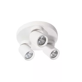   MasterLED Timo GU10 foglalatú 3-as fehér mennyezeti lámpa kerek