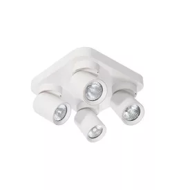   MasterLED Timo GU10 foglalatú 4-as fehér mennyezeti lámpa négyzet