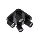 MasterLED Timo GU10 foglalatú 4-as fekete mennyezeti lámpa négyzet