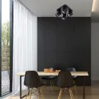 MasterLED Timo GU10 foglalatú 4-as fekete mennyezeti lámpa négyzet