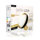 Skön Leia 24 W-os ø400 mm kerek natúr fehér fekete-arany színű mennyezeti lámpa IP20-as védettségű