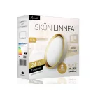 Skön Linnea 24 W-os ø400 mm kerek natúr fehér fehér-arany színű mennyezeti lámpa IP20-as védettségű