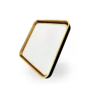 Skön Lucas 36 W-os ø500 mm négyzet alakú natúr fehér fekete-arany színű mennyezeti lámpa IP20-as védettségű