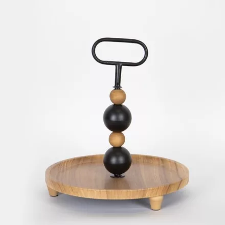 Eurolmap Desszert tartó szintes fa+fém