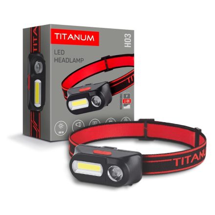 Videx TITANUM LED Fejlámpa újratölthető akkumulátorral 6500K TLF-H03