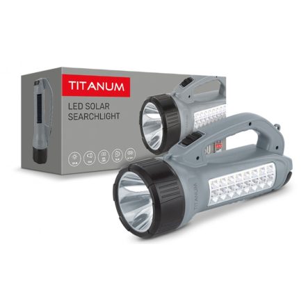 Videx TITANUM napelemes hordozható LED zseblámpa 5500-6500K 90-200lm TLF-T09SO