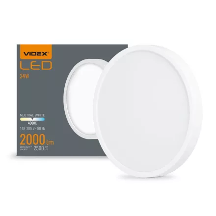 VIDEX-DOWNLIGHT-LED-DLRS-24W LED Felületre szerelhető Mennyezeti lámpa