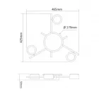 VIDEX VL-SPF20B-BB mennyezeti spotlámpa 3xGX53 háttérvilágítással