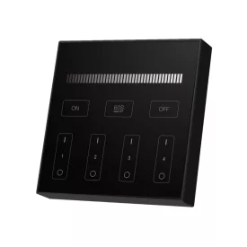   Mi Light 4 zónás falra szerelhető mágneses érintős dimmer fényerő szabályozó fekete színben