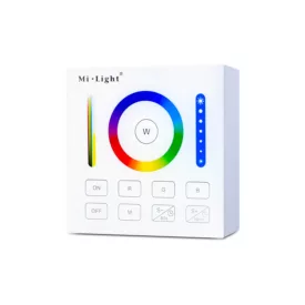   Mi Light 4 zónás falra szerelhető mágneses érintős fényerő szabályozó fehér színben (RGB+CCT)