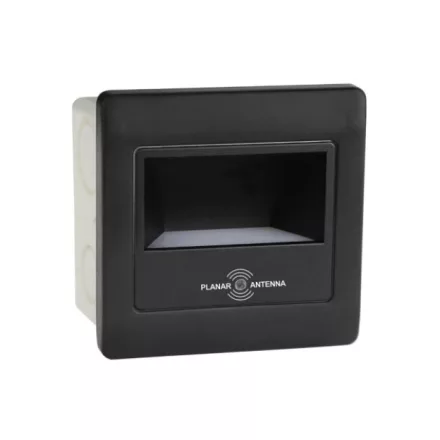 Horoz Diamond 2 W-os mozgásérzékelős fekete oldalfali lámpa