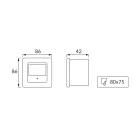 Horoz Diamond 2 W-os mozgásérzékelős fehér oldalfali lámpa