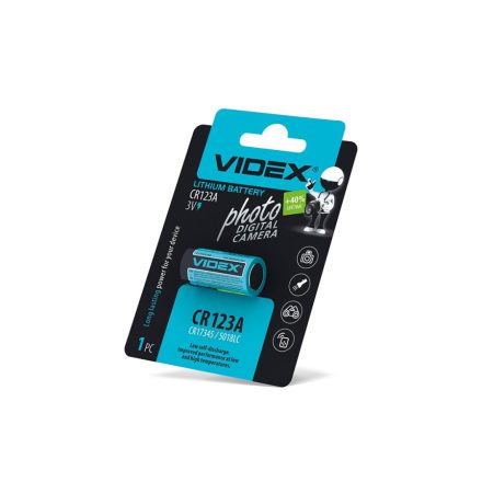 Videx CR123A Li-ion elem 1db/ csomag