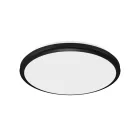 Strühm Planar 18 W-os ø265 mm kerek fekete mennyezeti lámpa IP54-es védettségű