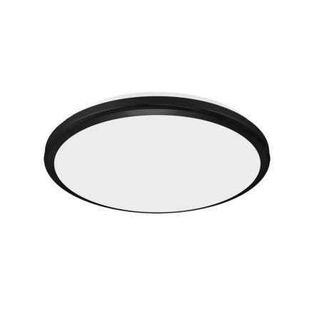 Strühm Planar 18 W-os ø265 mm kerek fekete mennyezeti lámpa IP54-es védettségű