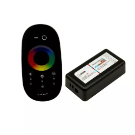   EcoLight RGB távirányító fekete színű + 1 db vezérlő 18A 216W RF