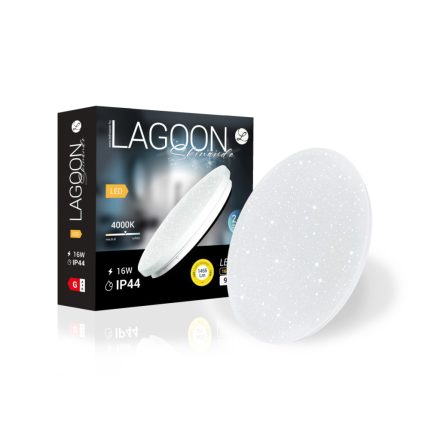 Lagoon Skinande 16 W-os ø230 mm kerek natúr fehér mennyezeti lámpa IP44-es védettségű