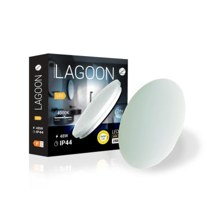 Lagoon 48 W-os ø450 mm kerek natúr fehér mennyezeti lámpa IP44-es védettségű