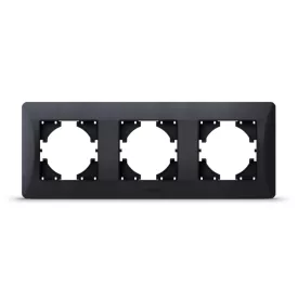   Videx Binera fekete színű hármas vízszintes keret (12/96)