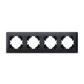  Videx Binera fekete színű négyes vízszintes keret (12/72)